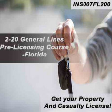 Florida: 200 hr Prelicensing - 2-20 Property and Casualty, General Lines Agent Pre-Licensing Course (INS007FL200)