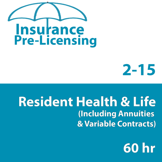 60 hr 2-15 Health and Life Insurance Pre-Licensing course (including Annuities and Variable Contracts) - 3 Month enrollment -{brand}  Insurance, Florida, Life, Health, Accidents and Annuities, Insurance Pre-Licensing, Life, Health and Variable Annuities, Life & Health , Pre-licensing, Insurance, All Courses,60 hr 2-15 Health and Life Insurance Pre-Licensing course (including Annuiti