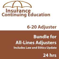24 hrs CE Complete 6-20 All-Lines Adjusters Bundle